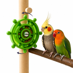 Brinquedo Disco Interativo Giratório para Aves Calopsitas Periquitos Agapornis