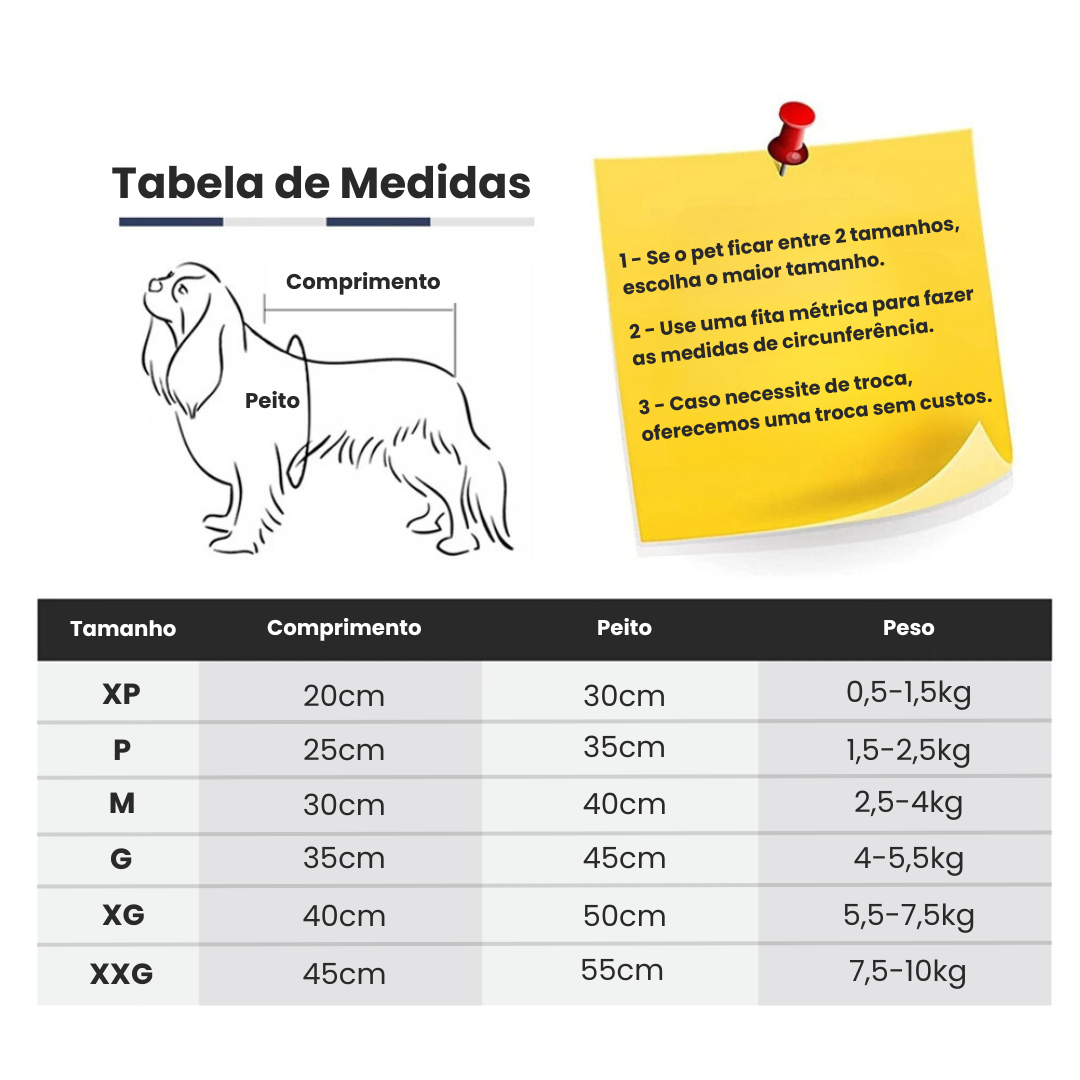 Casaco Colete Pet The Dog Face sem Mangas com Argola para Guia