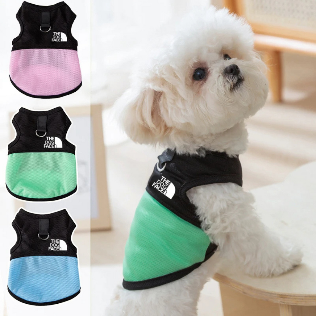 Casaco Colete Pet The Dog Face sem Mangas com Argola para Guia