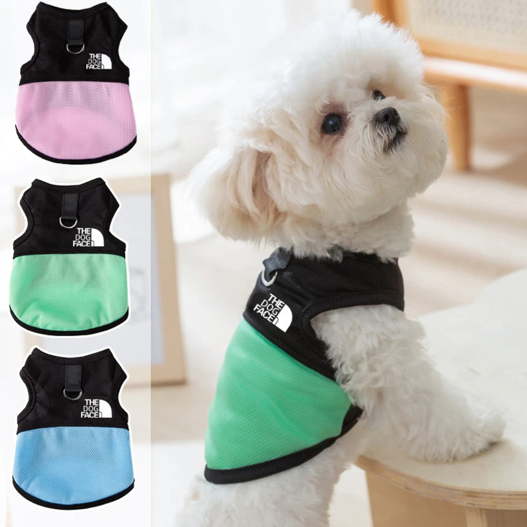 Casaco Colete Pet The Dog Face sem Mangas com Argola para Guia