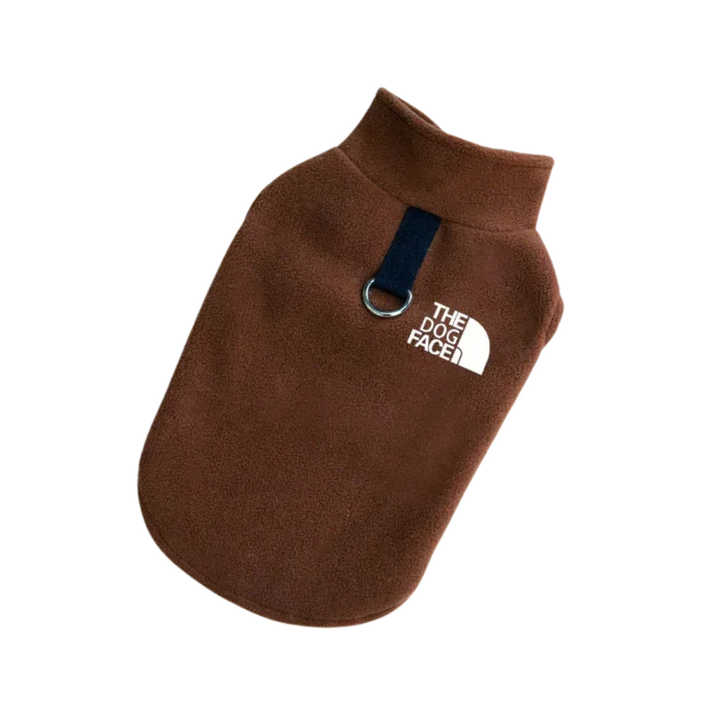 Roupa Casaco Colete The Dog Face Flanelado com Argola para Guia