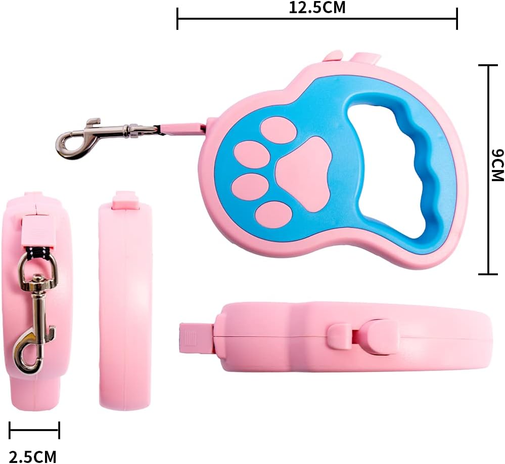 Guia Retrátil para Cachorro 3-5m com Trava de Segurança – Linha Premium para Passeios