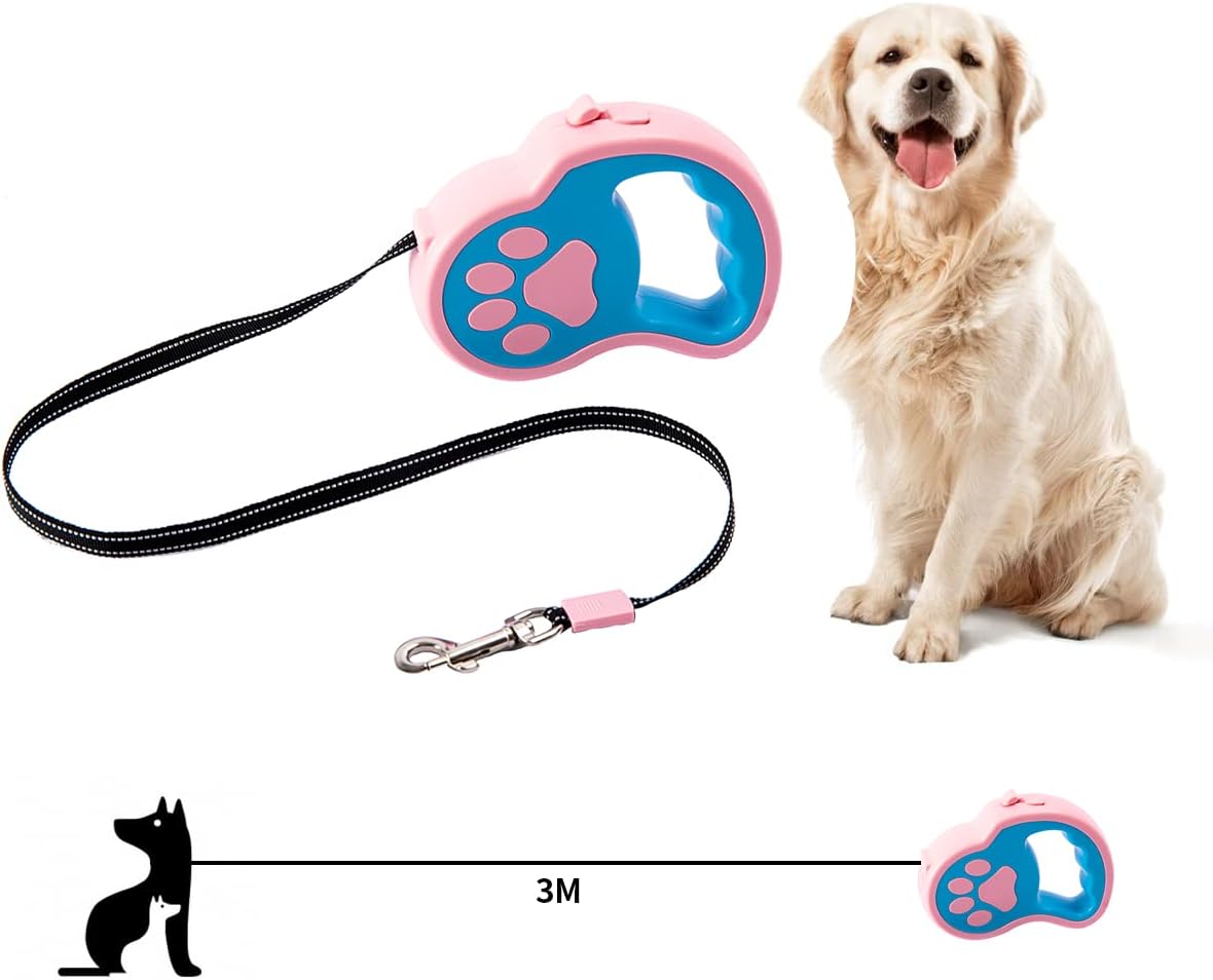 Guia Retrátil para Cachorro 3-5m com Trava de Segurança – Linha Premium para Passeios