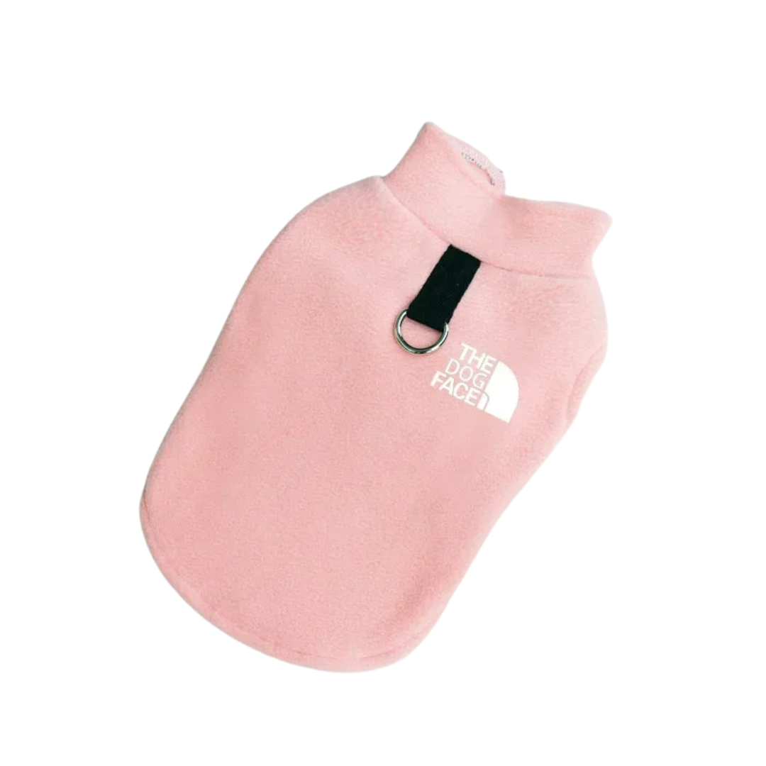 Roupa Casaco Colete The Dog Face Flanelado com Argola para Guia