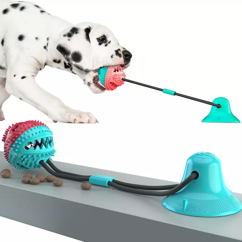 Bola Petisqueira com Corda - Brinquedo Mordedor Para Cachorros