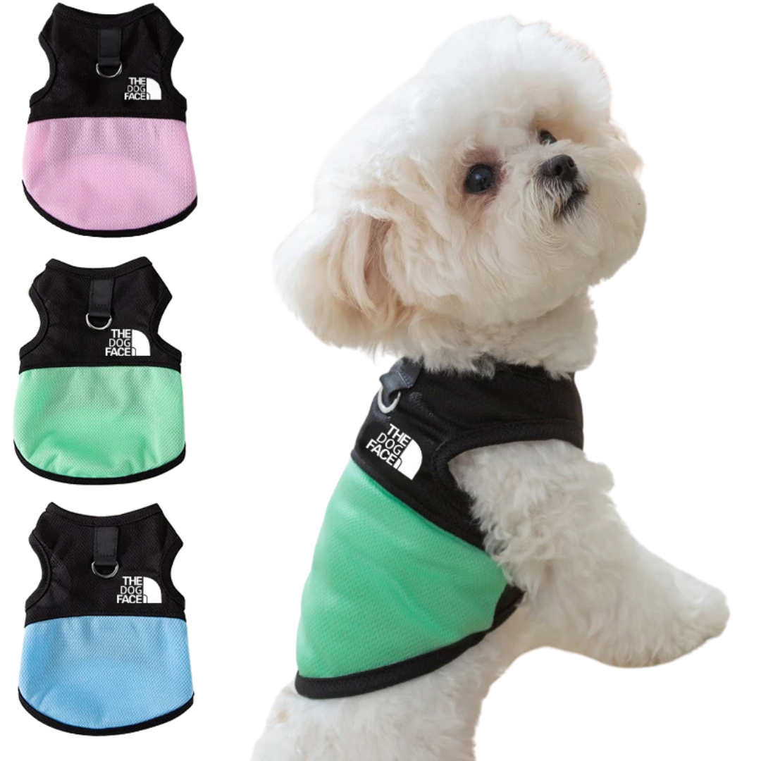 Casaco Colete Pet The Dog Face sem Mangas com Argola para Guia