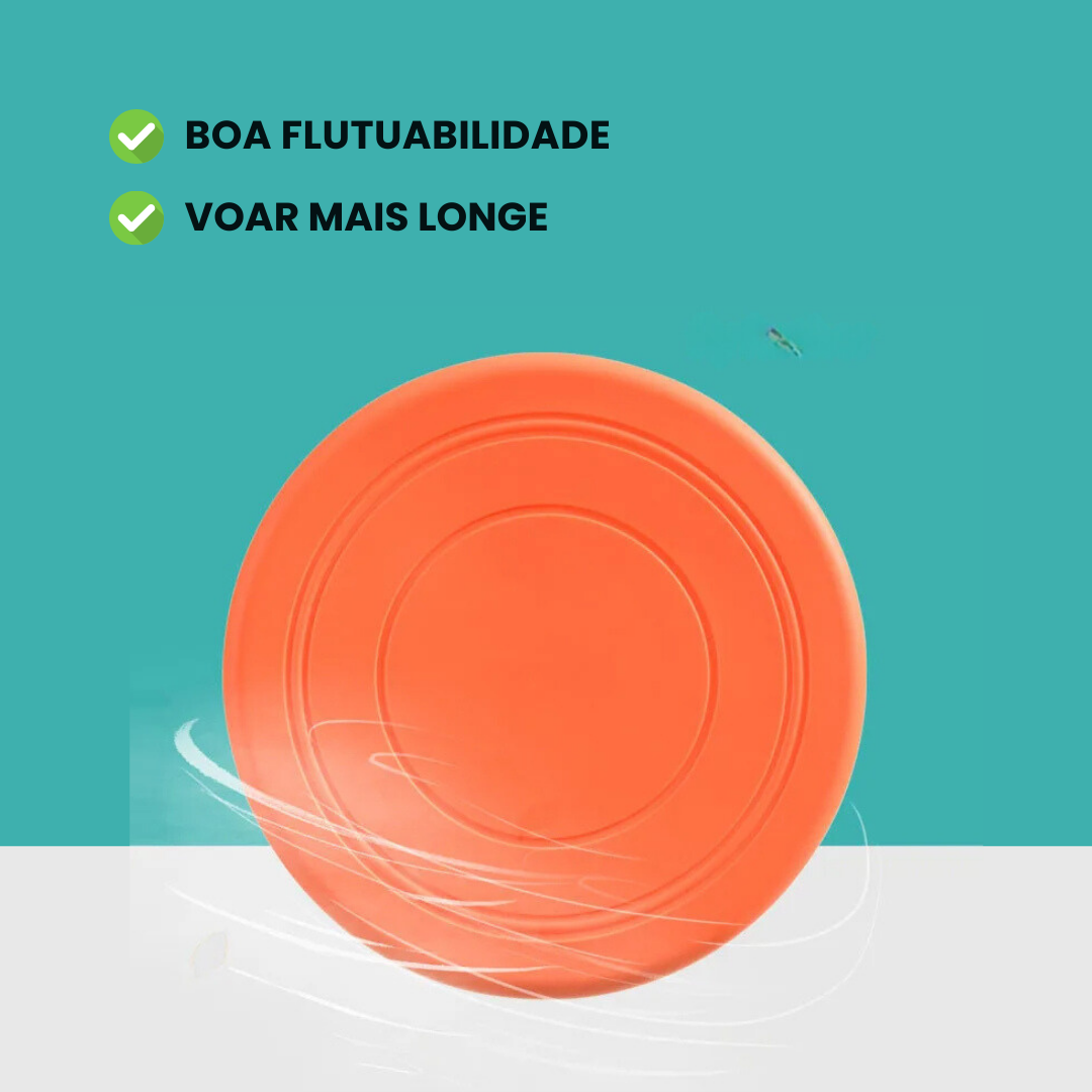 Disco Frisbee Voador Pet de Silicone para Cachorros