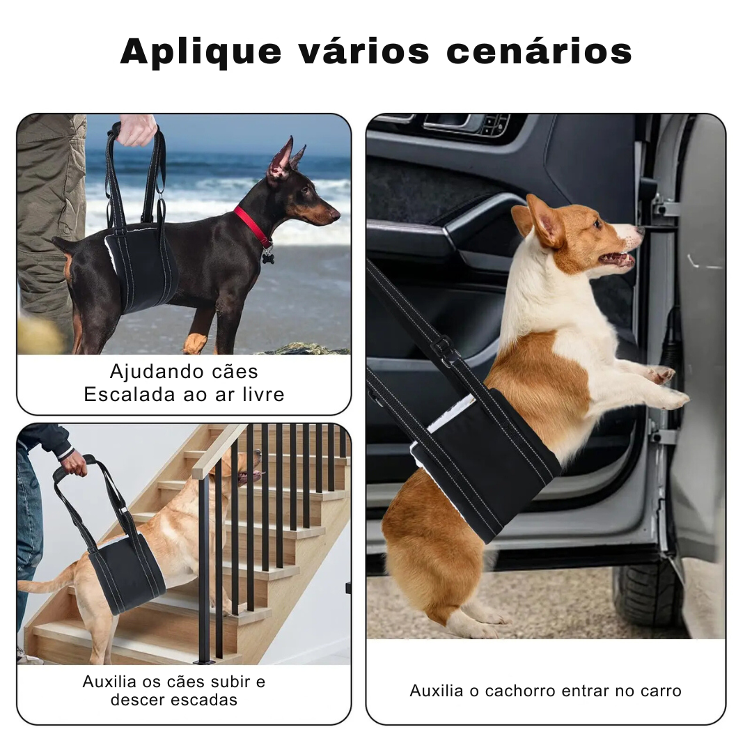 Suporte Sling Apoio para Cachorros com Dificuldade de Caminhar Lesão - Arnês