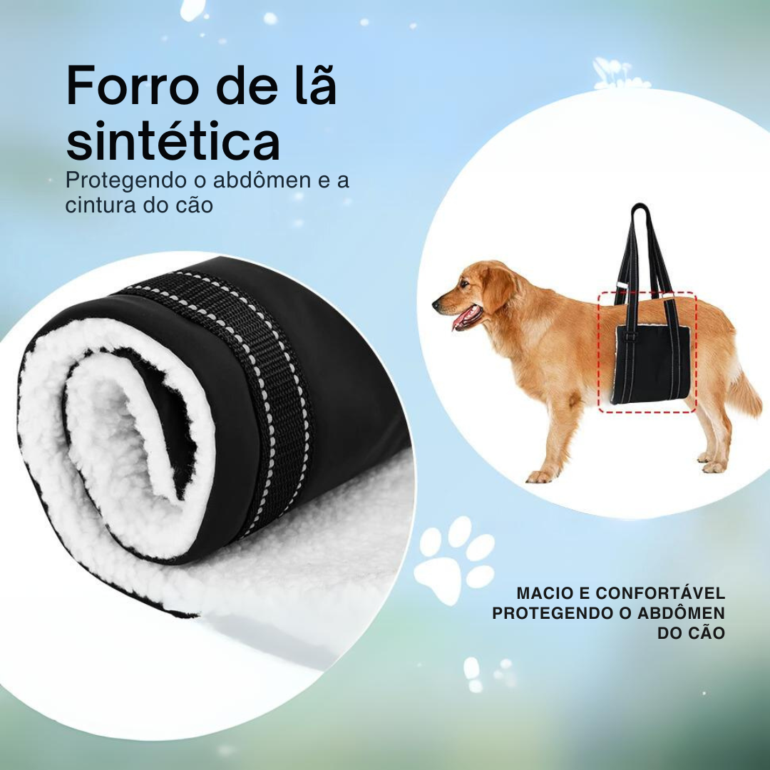 Suporte Sling Apoio para Cachorros com Dificuldade de Caminhar Lesão - Arnês
