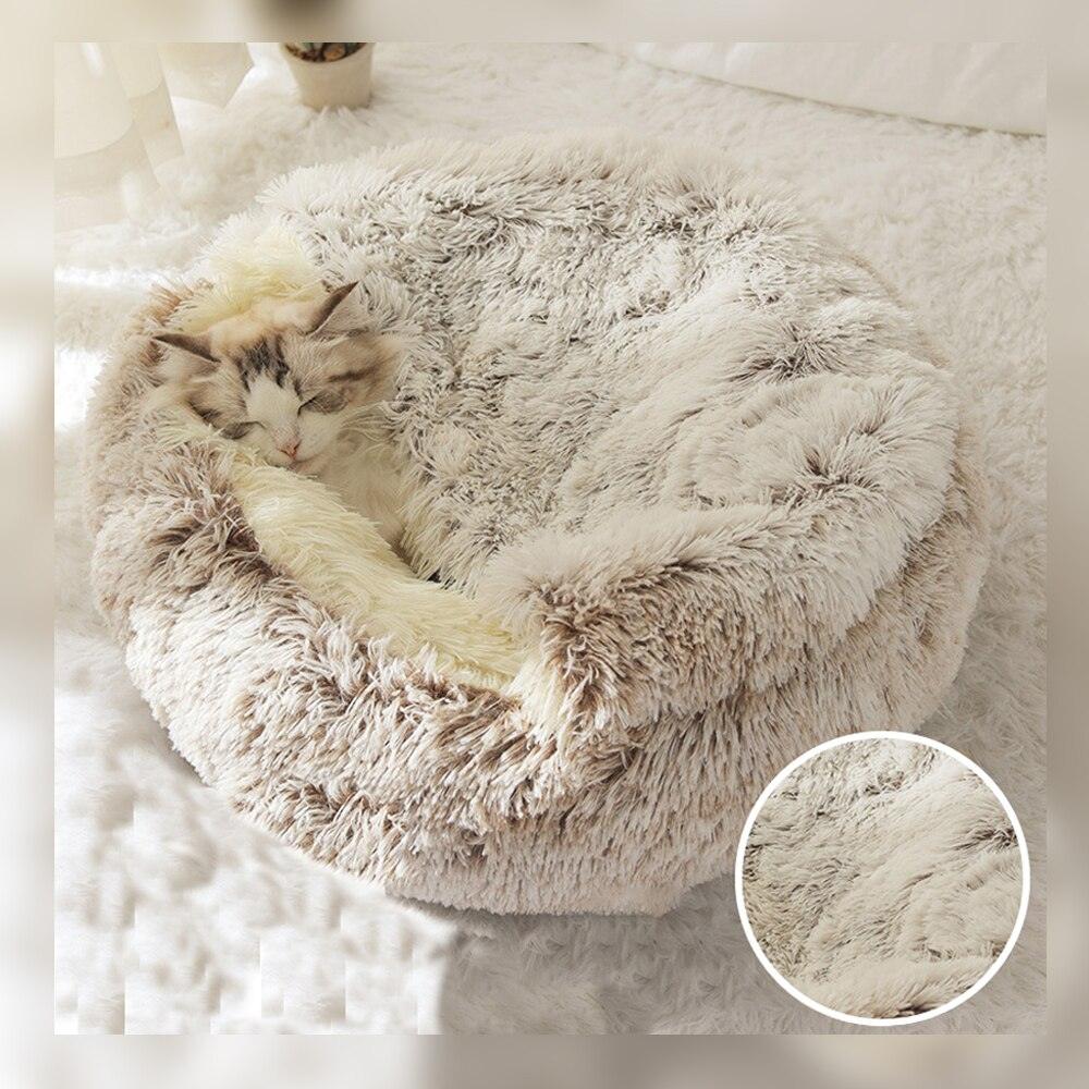 Cama Para Gatos Nuvem Luxury™ Antiansiedade + BRINDE: Bolinha Interativa Inteligente
