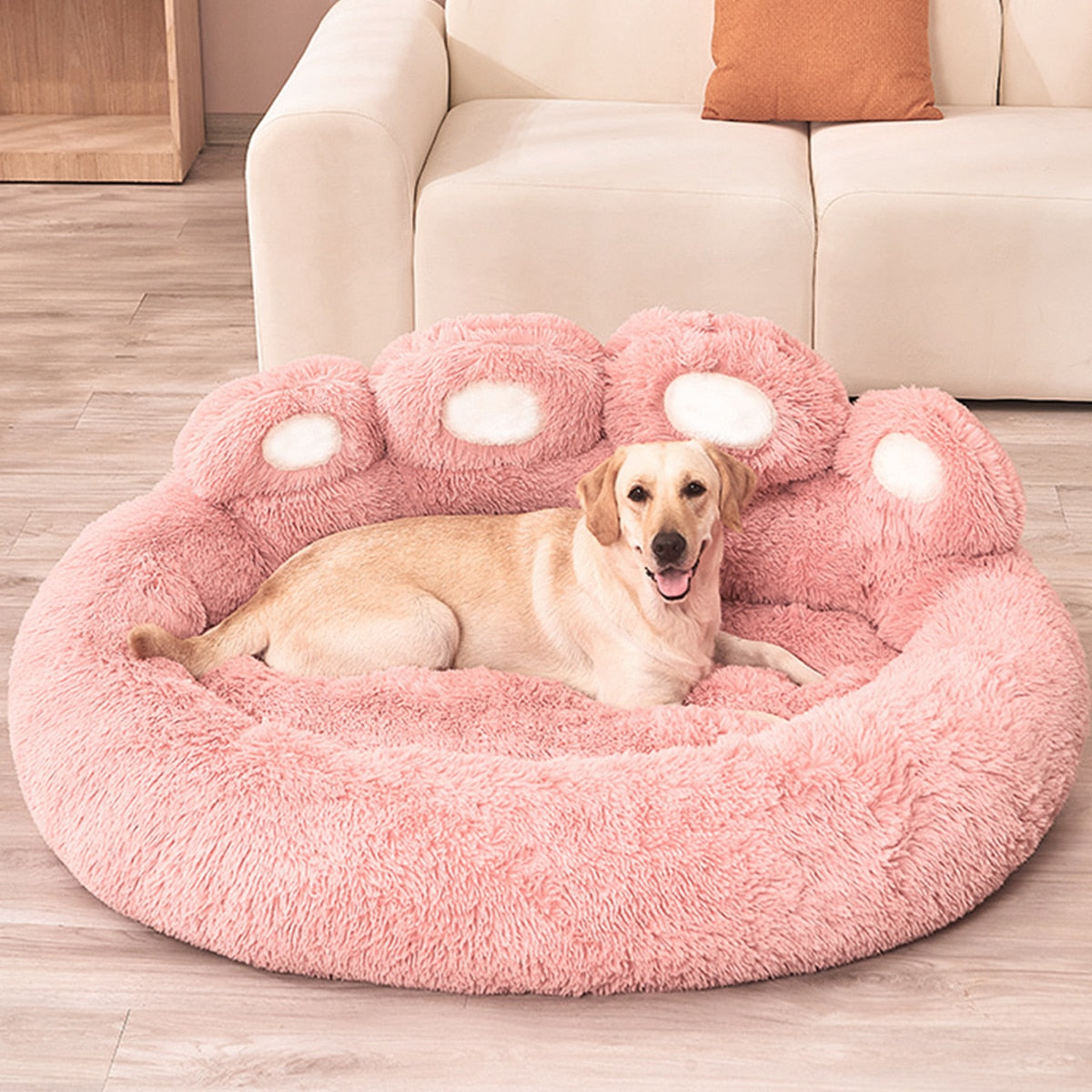 Cama Anti Ansiedade em Formato de Pata para Cachorro e Gato - Pet Pawzy™