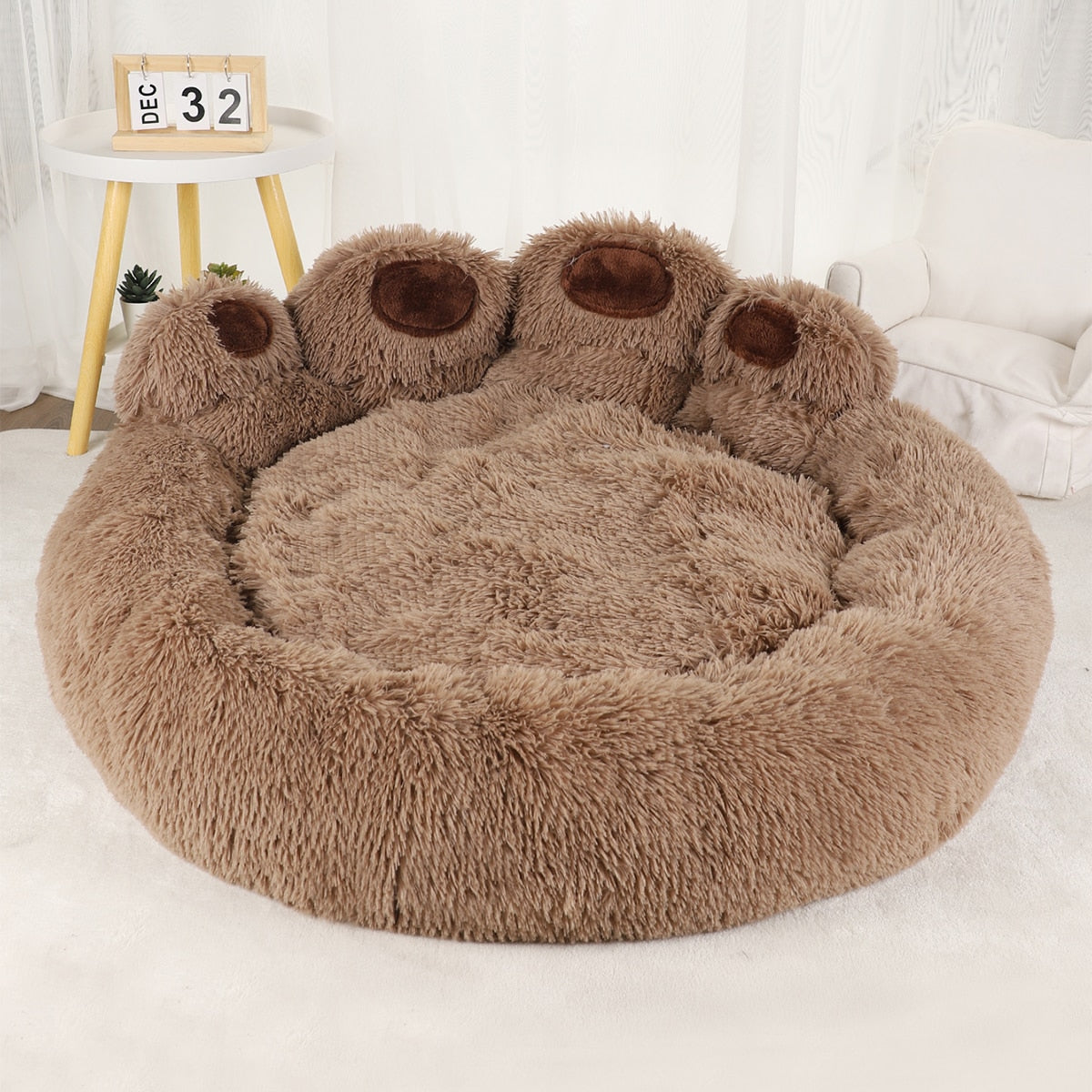 Cama Anti Ansiedade em Formato de Pata para Cachorro e Gato - Pet Pawzy™