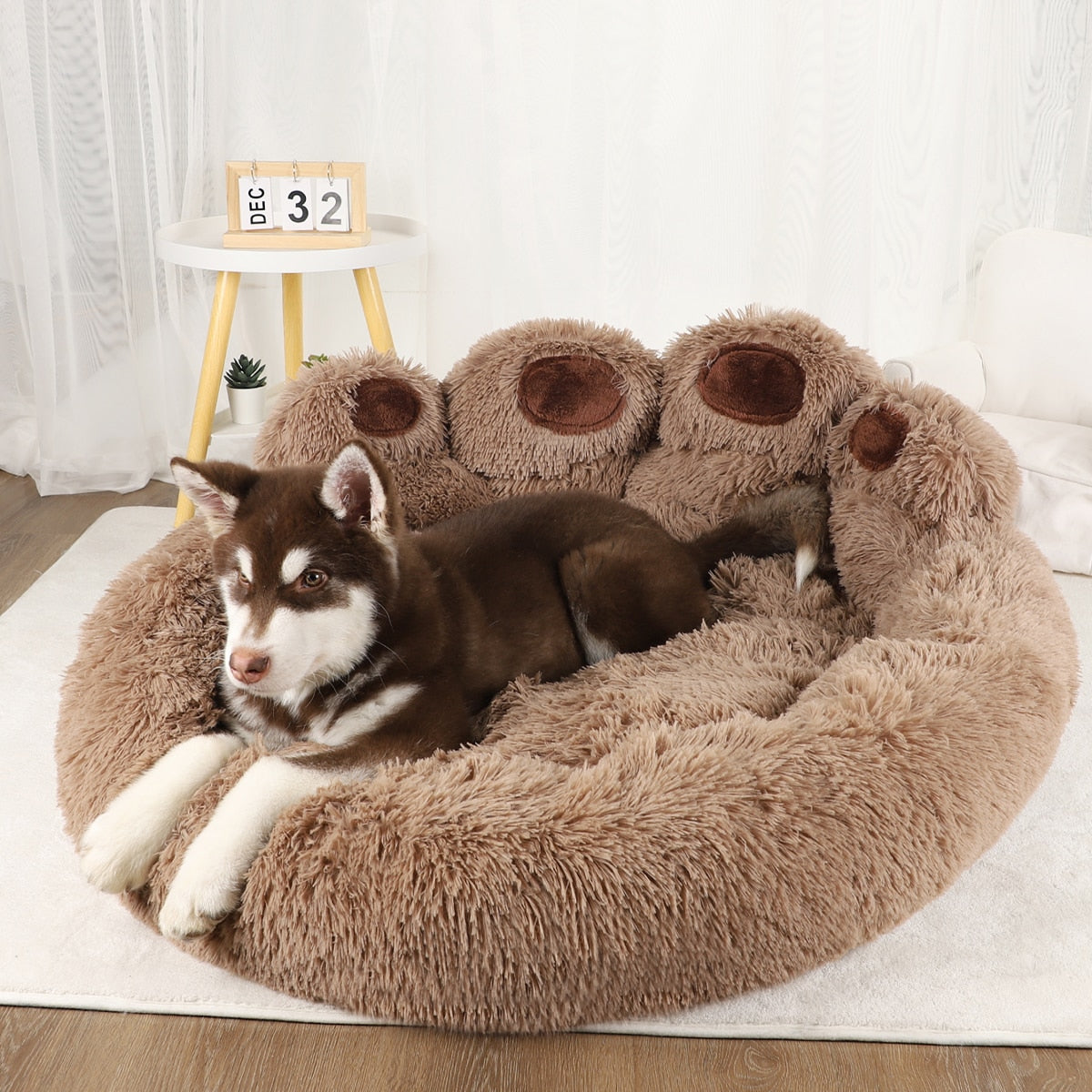 Cama Anti Ansiedade em Formato de Pata para Cachorro e Gato - Pet Pawzy™