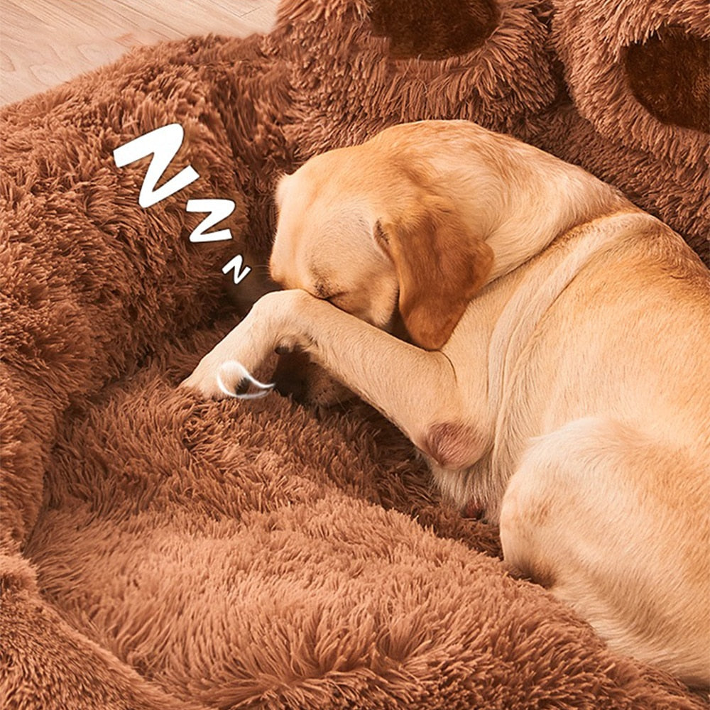 Cama Anti Ansiedade em Formato de Pata para Cachorro e Gato - Pet Pawzy™