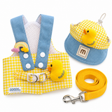 Kit Peitoral com Guia e Chapéu para Passeios para Cães e Gatos