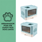 Caixa de Areia Premium Fechada com Entrada Superior e Arranhador – Snouty™