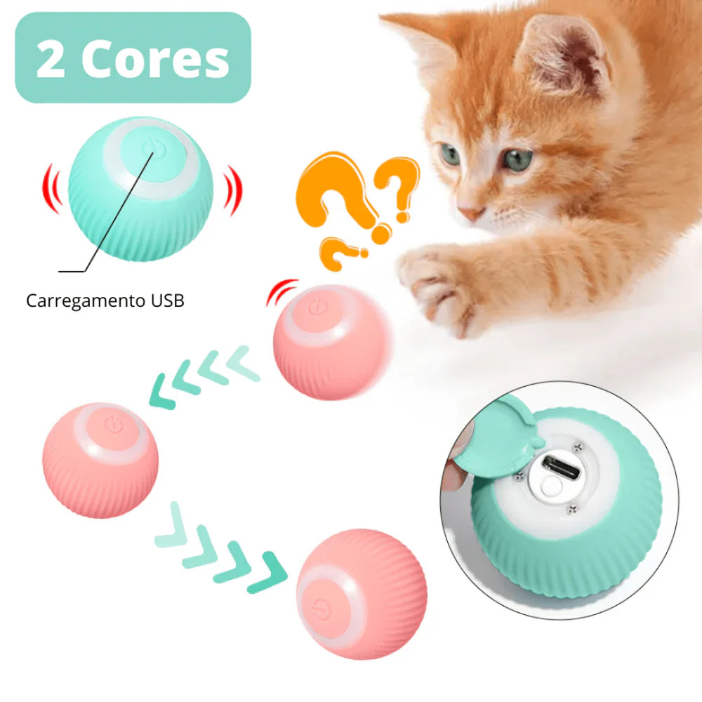 Bolinha Interativa Elétrica Automática para Cães e Gatos