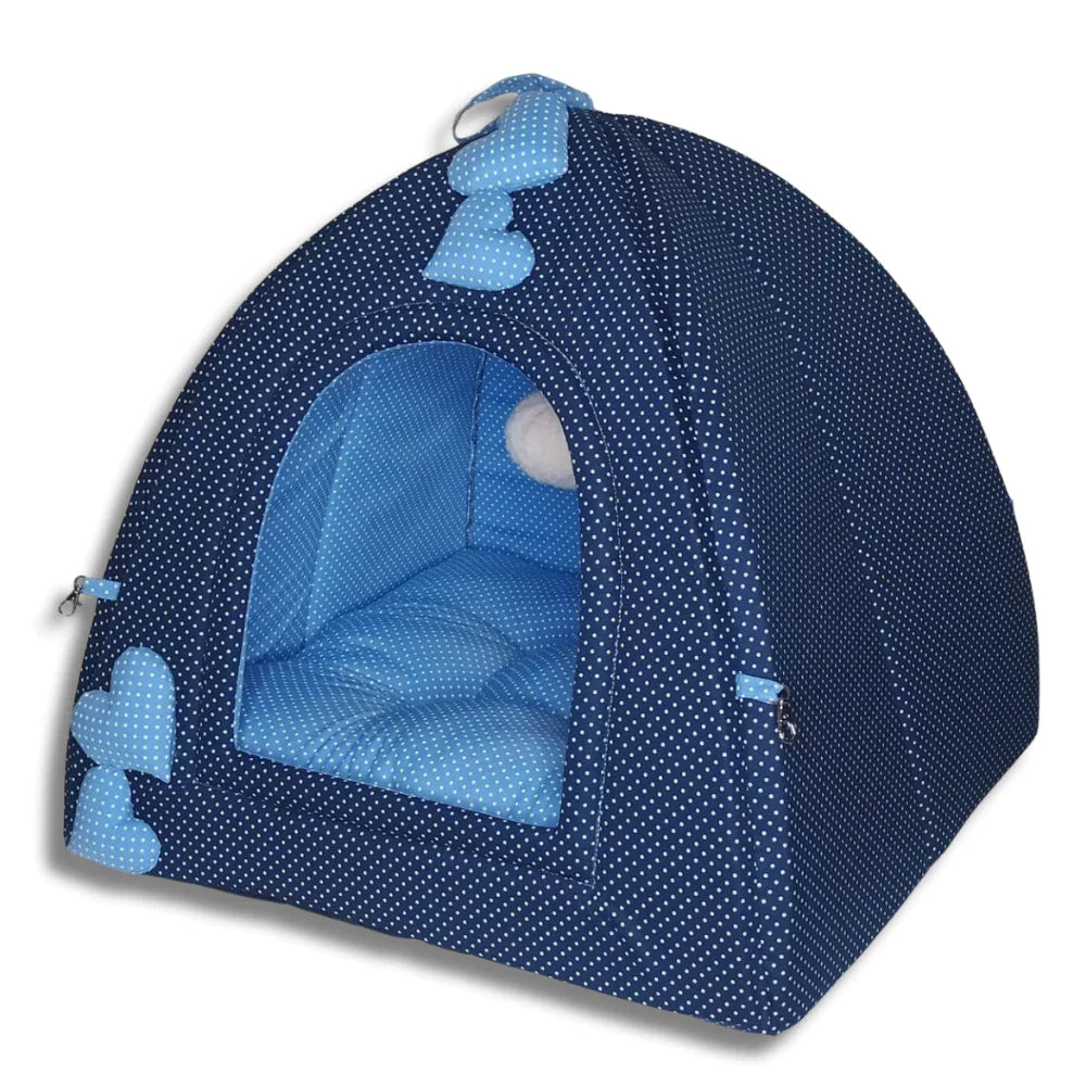 Cama Toquinha Pet Iglu Luxo com Almofada Removível para Cães e Gatos – CozyIglu™