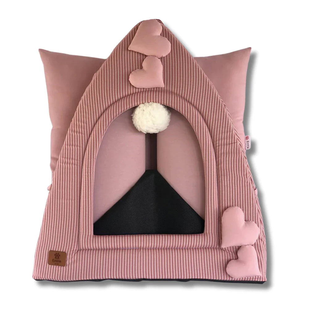 Cama Toquinha Pet Iglu Luxo com Almofada Removível para Cães e Gatos – CozyIglu™
