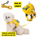 Mochila Pet com Peitoral e Guia Para Animais - Conforto e Praticidade para Passeios