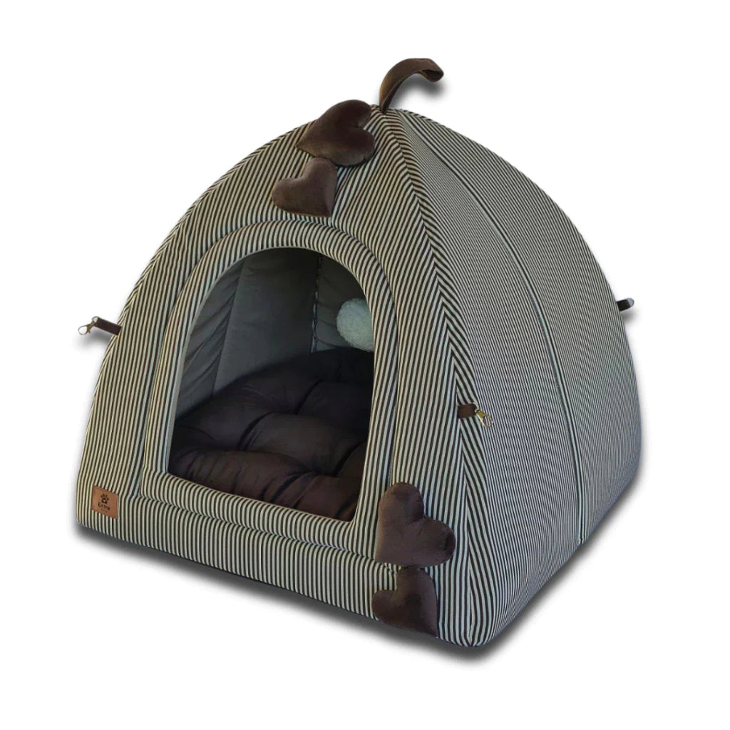 Cama Toquinha Pet Iglu Luxo com Almofada Removível para Cães e Gatos – CozyIglu™