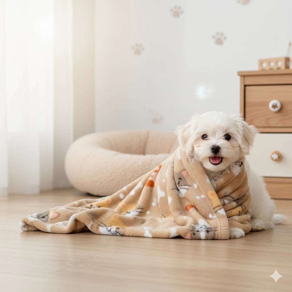 Manta Pet de Microfibra Soft – Macia, Quentinha e Confortável para Cães e Gatos
