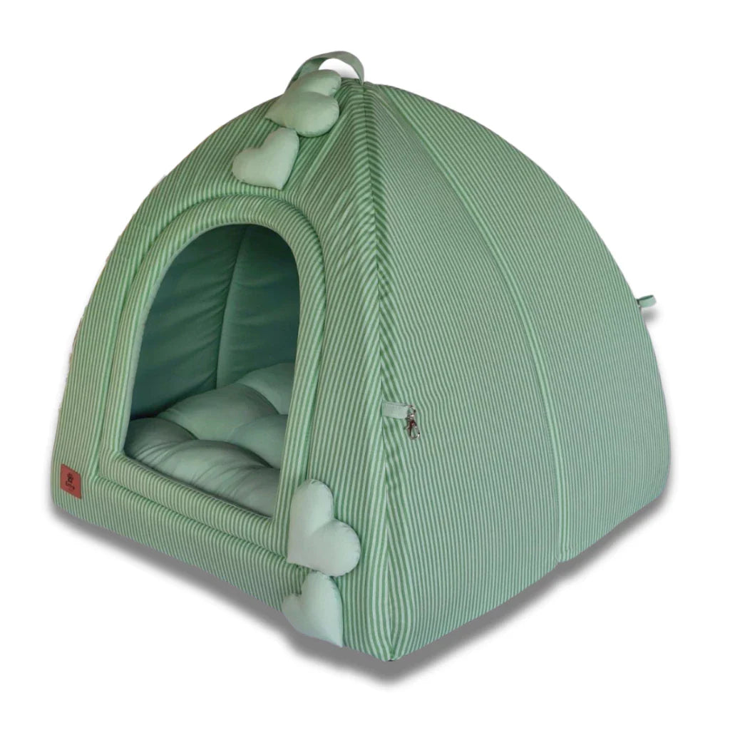 Cama Toquinha Pet Iglu Luxo com Almofada Removível para Cães e Gatos – CozyIglu™