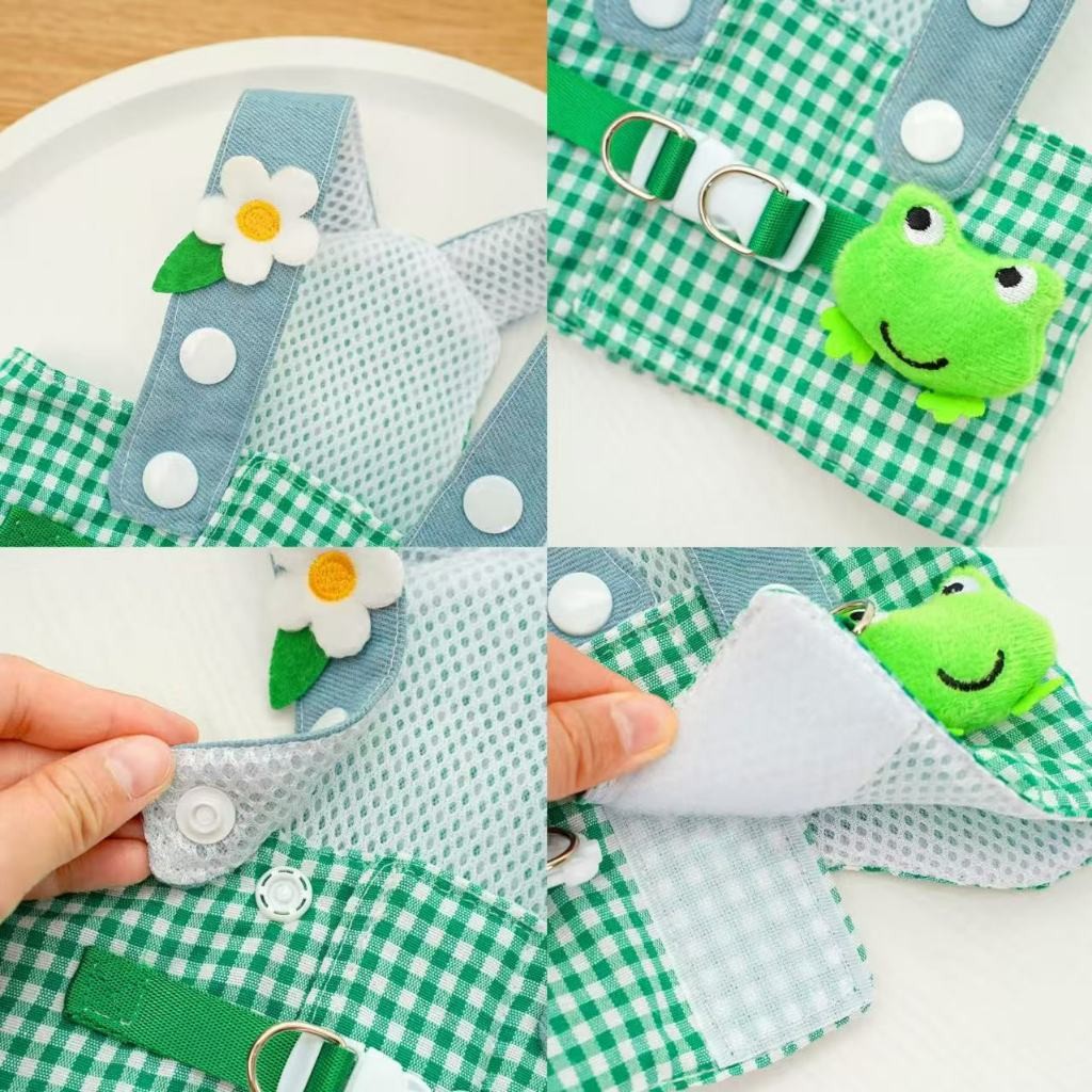 Kit Peitoral com Guia e Chapéu para Passeios para Cães e Gatos
