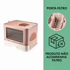 Caixa de Areia Premium Fechada com Entrada Superior e Arranhador – Snouty™