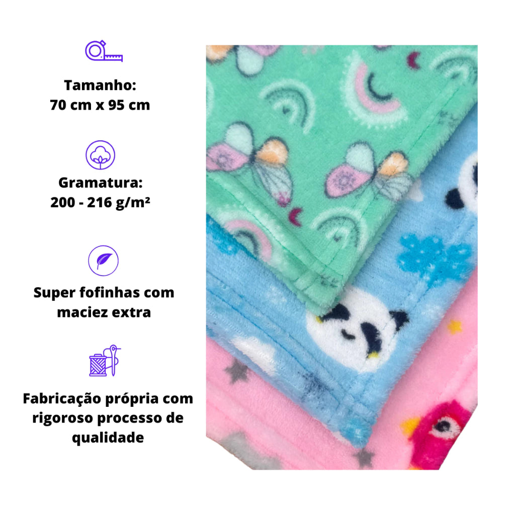 Manta Pet de Microfibra Soft – Macia, Quentinha e Confortável para Cães e Gatos